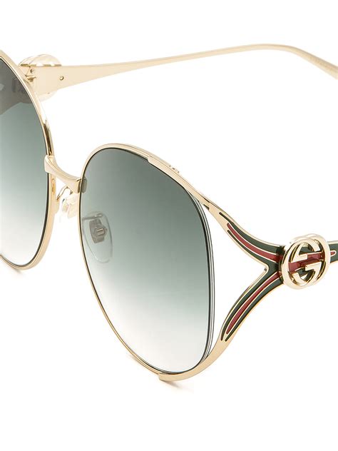 gucci sunglasses with bows on the side|Gucci round sunglasses for men.